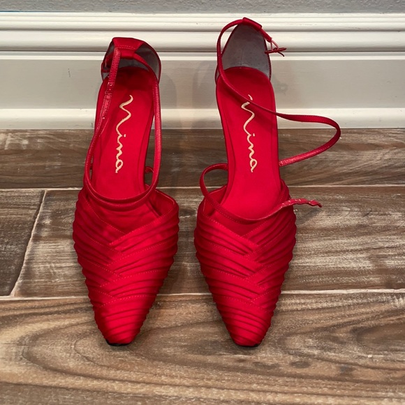 80’s Vintage Nima Red Heels - Picture 1 of 2